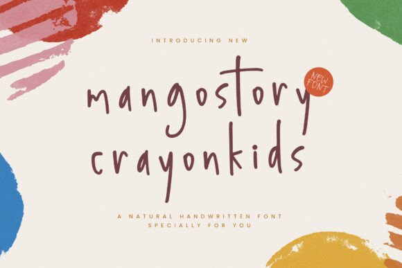 Mangostory Crayonkids: A Playful Display Typeface for Digital Brands