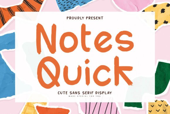 Notes Quick: A Display Typeface for Modern Editorial Design